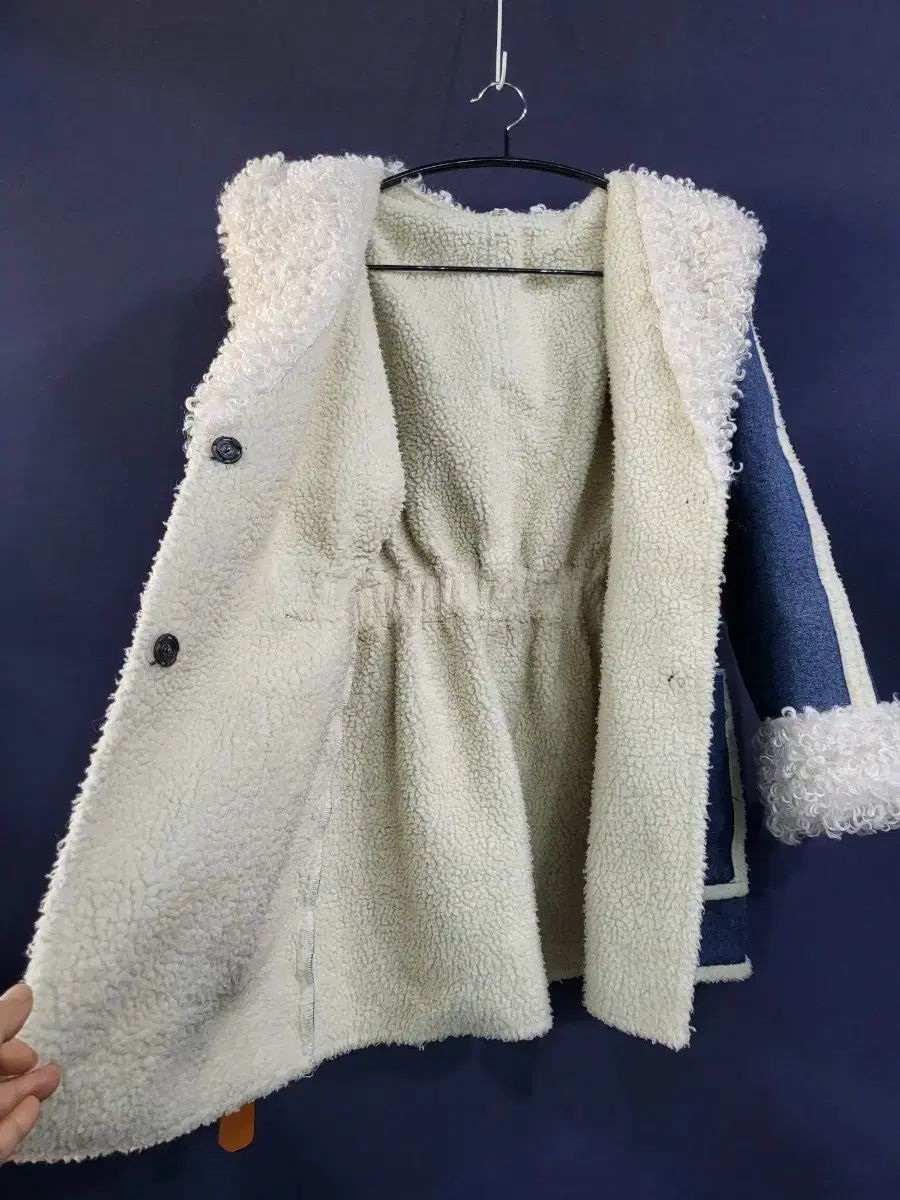 デニム フード シープスキン ジャケット GULLKHAN_COM