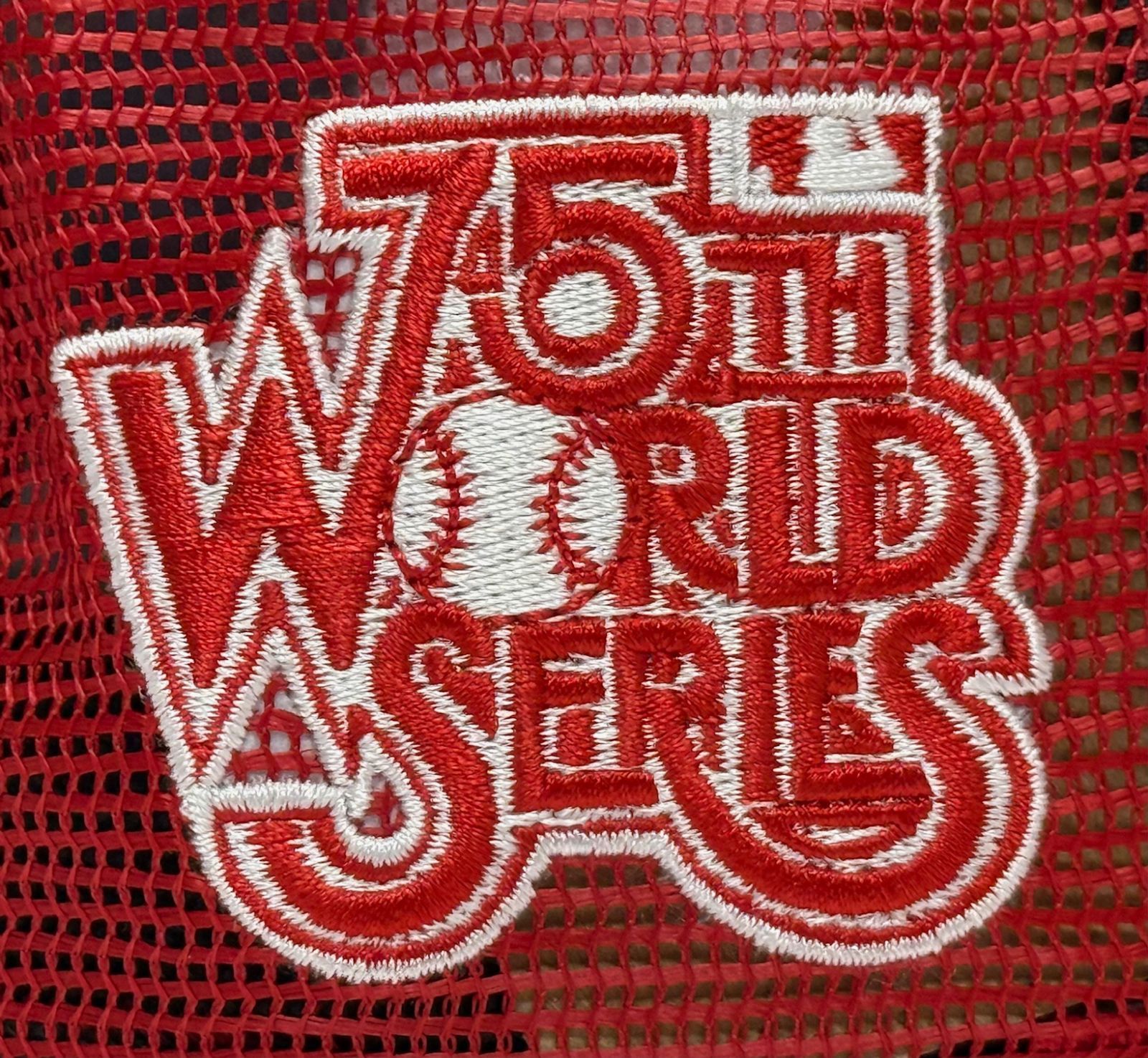  Newera ニューヨークヤンキース 75 thワールドシリーズ 9 forty A-FRAME スナップバックメッシュキャップ レッド ベースボールキャップ キャップ