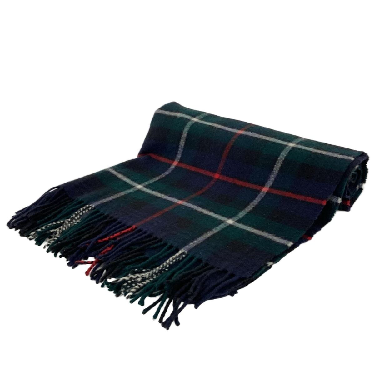 johnstons of elgin ジョンストンズ ストール ショール ネイビー グリーン マルチ チェック柄 カシミヤ