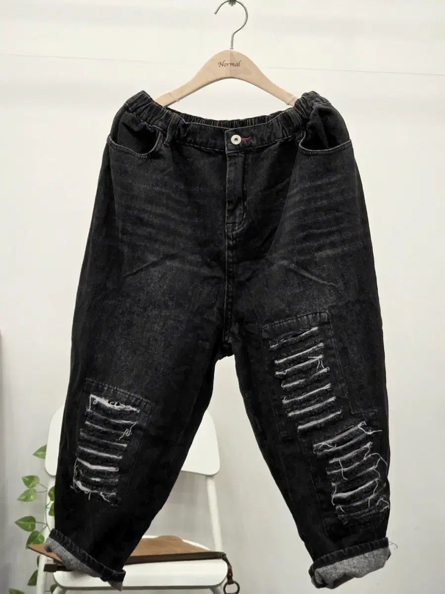 冬 起毛 デニム ダメージ POINT