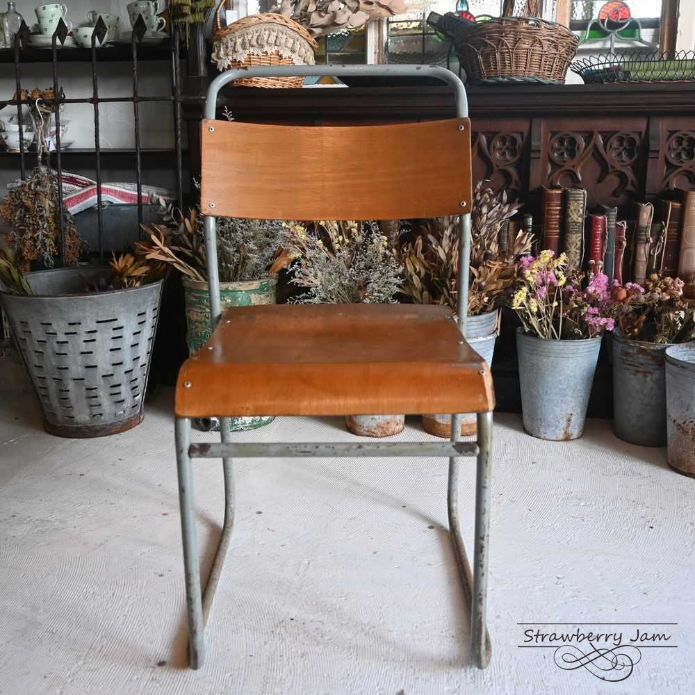 L3705-226-5 フランスアンティーク ヴィンテージチェア アンティークチェア キッチンチェア チェア ダイニングチェア スタッキング COX コックス スクールチェア 椅子 イギリス