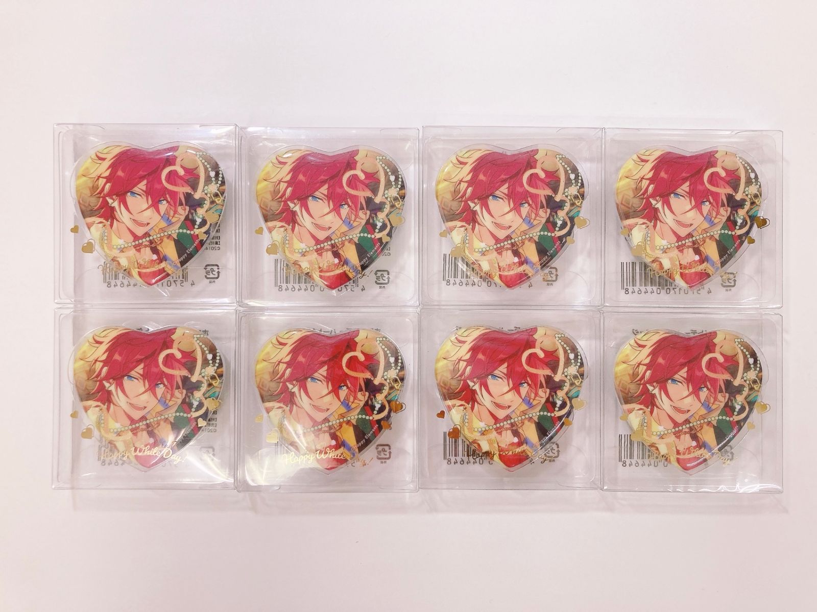 8個セット)天城燐音 ホワイトデー ハート缶バッジ 「あんさんぶる