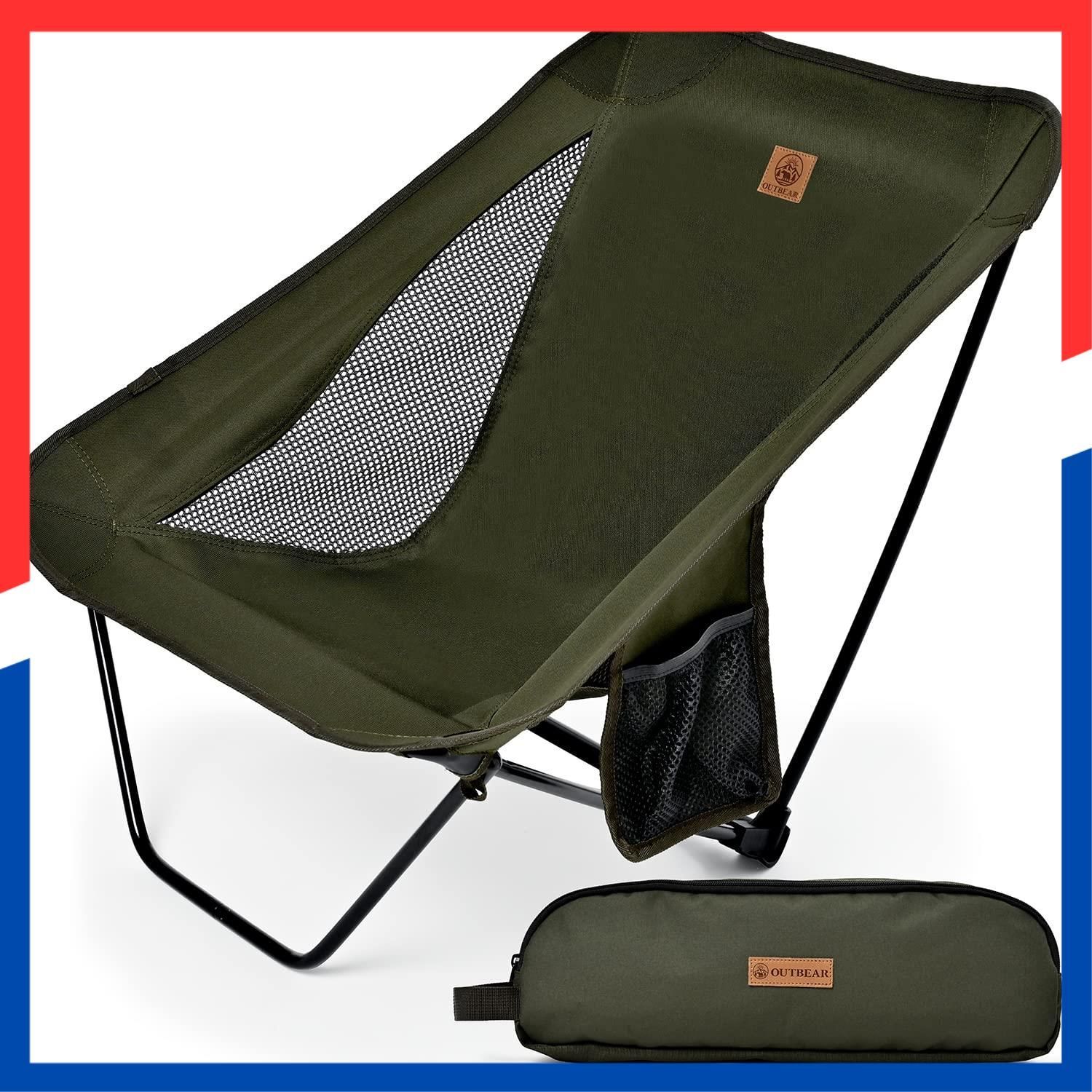 数量 あぐらチェア グランドチェア キャンプ ローチェア アウトドアチェア 検査機関で耐荷重120kg試験済み OUTBEAR 超軽量850g あぐらで使える