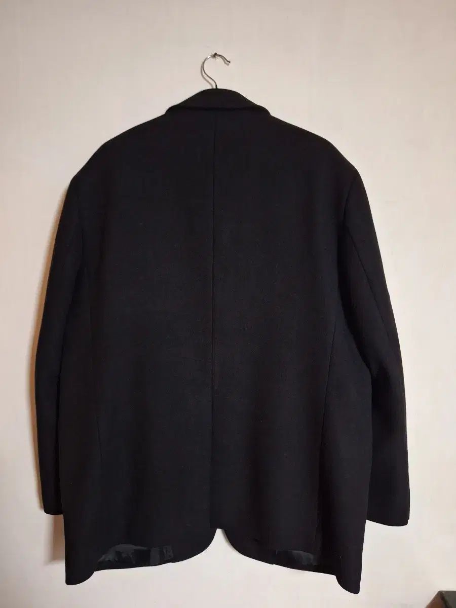 ウールブレンドメルトン ダーティ ショルダー オーバーサイズ ブレーザー XL ブラック