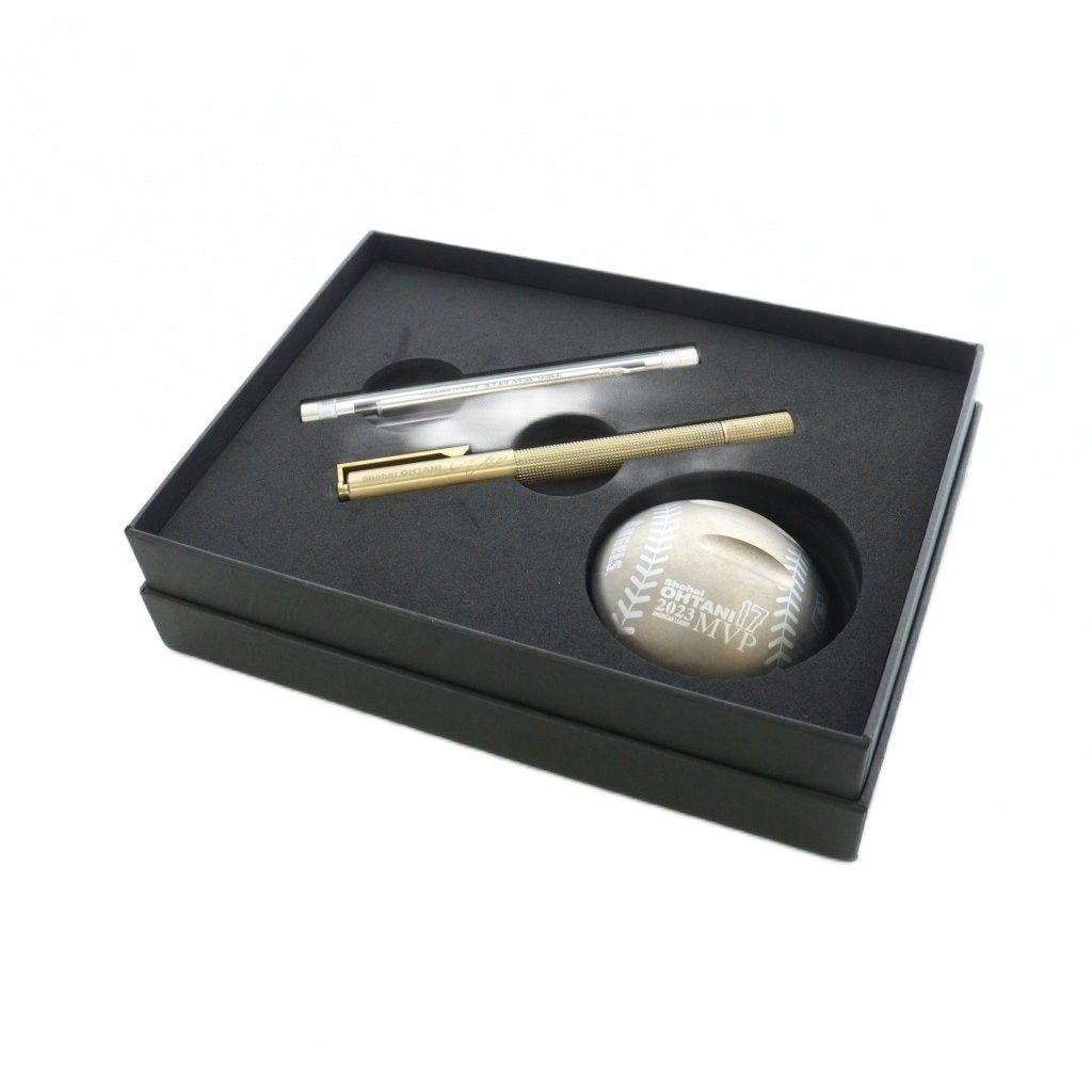 TWO-WAY STAR エンゼルス 大谷翔平 MVP獲得記念 ボールペン シャーペン 台座 セット 文房具 筆記 済み GY11 MQ