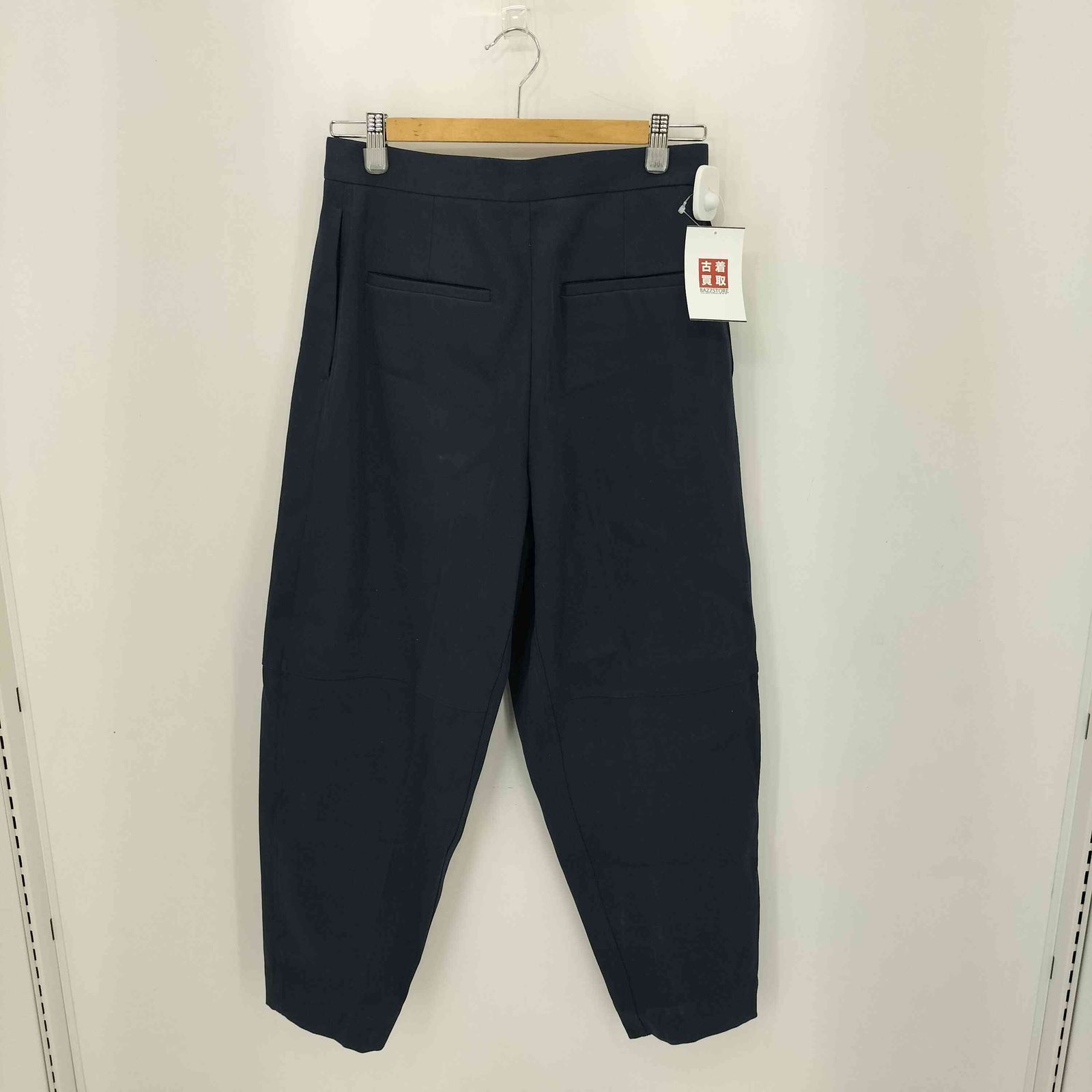 ジルサンダー JIL SANDER コットンギャバジン パネル切替 テーパードパンツ レディース 32