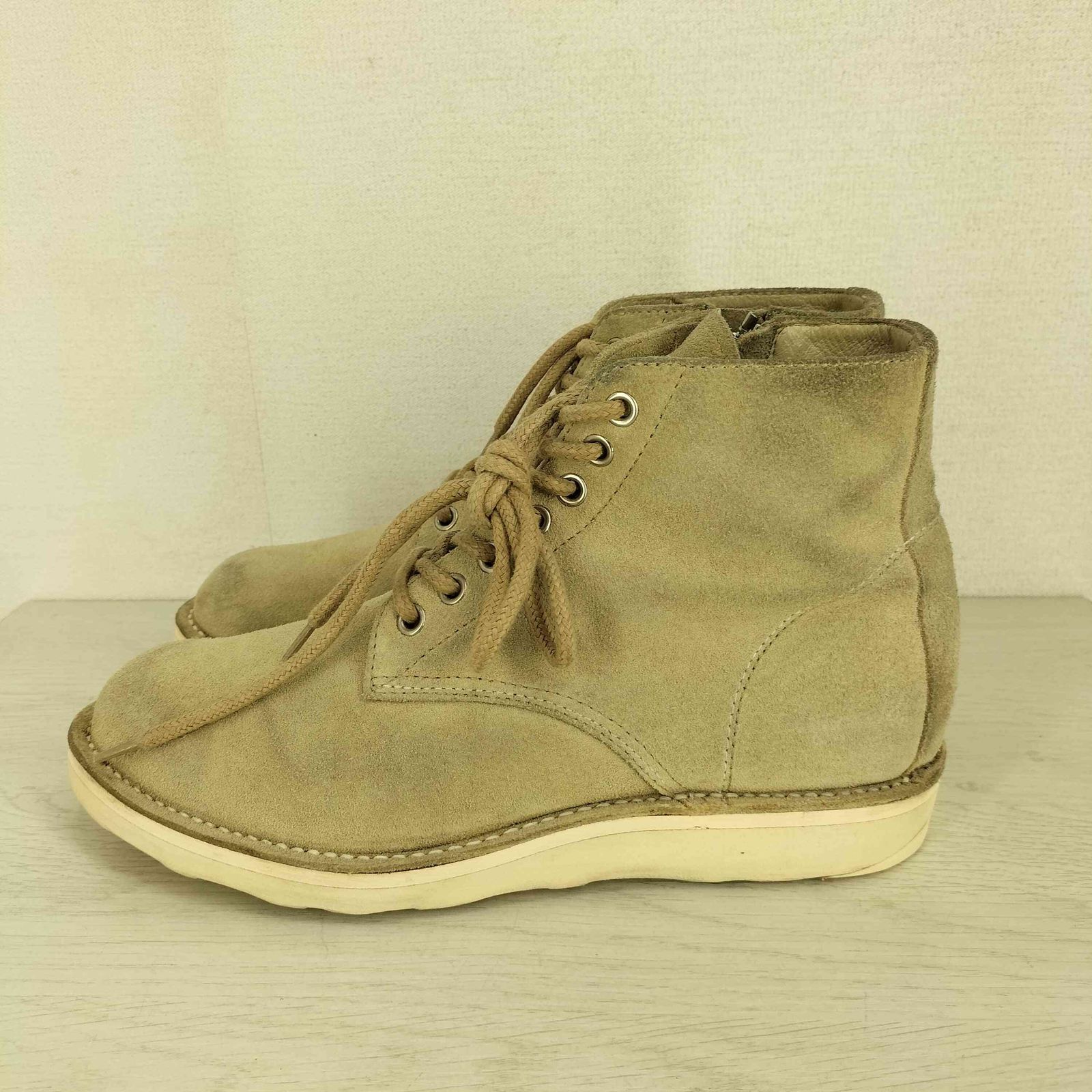 ソフネット SOPHNET. HOLE ZIP UP WORK BOOTS サイドジップ 牛革 メンズ JPN 25