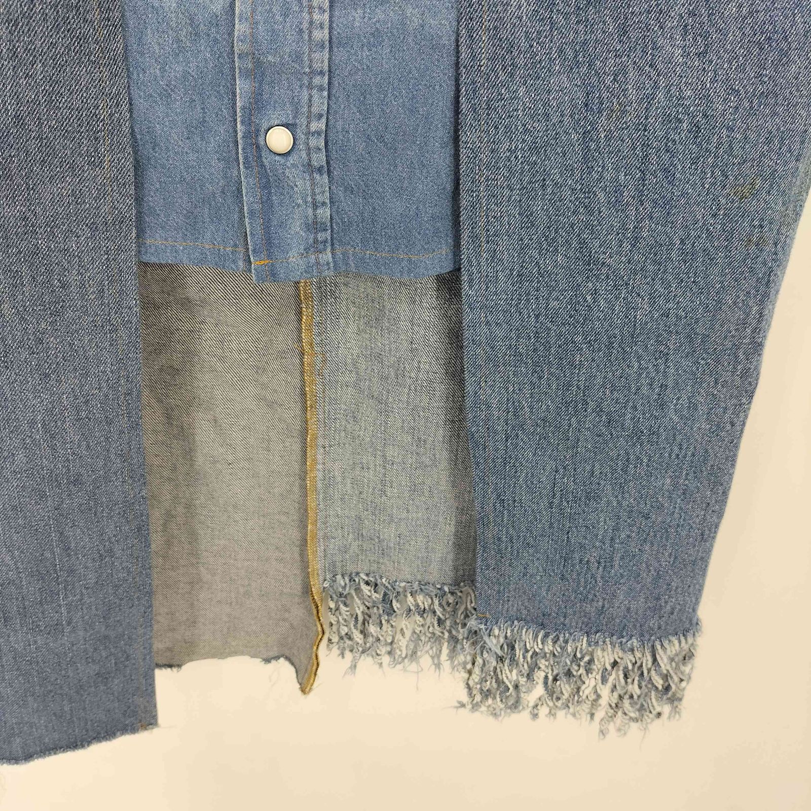 ナナナナサーカ 77circa リメイク 再構築 フリンジ デニムスカート レディース 表記無 GULLKHAN_COM