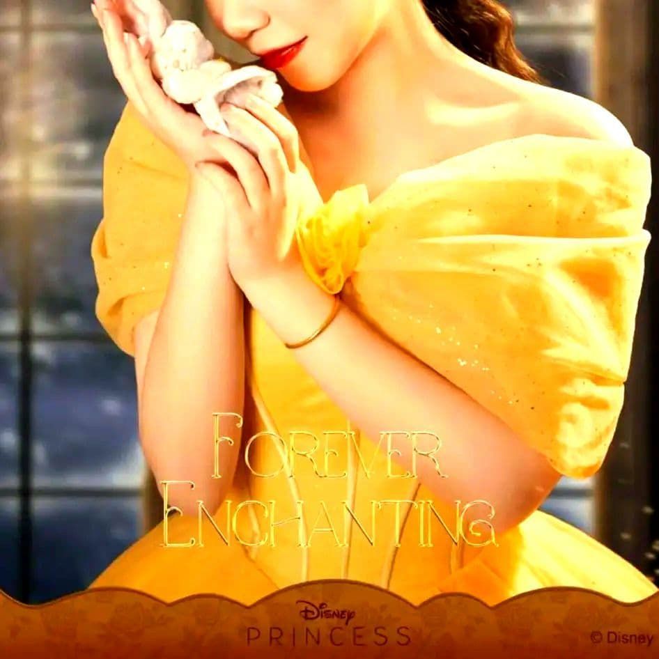 幸運 おとぎ話の姫のように輝く キレイめイエロープリンセスドレス