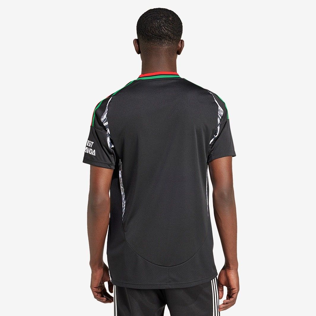 アディダス アーセナル 2025 2025 アウェイ シャツ ジャージ サッカー 黒 ブラック 赤 レッド 緑 グリーン 公式モデル 日本未発売