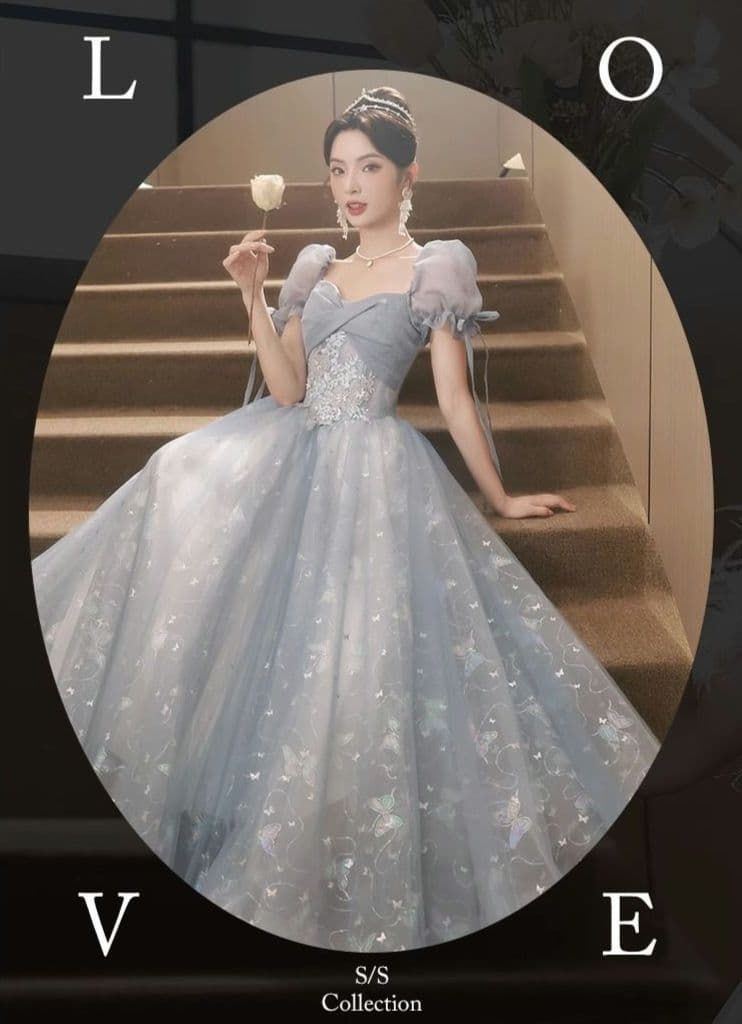 ライトブルー ドレス