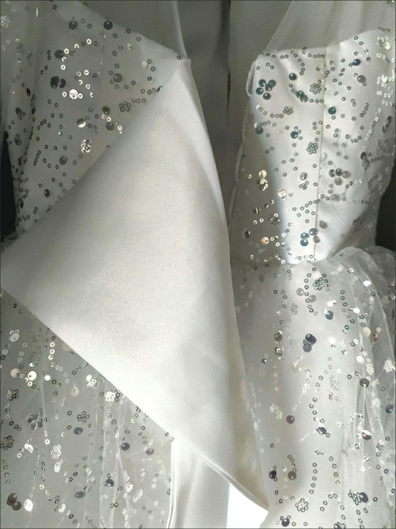 光を纏う豪華ビジューボリュームドレス ウェディングドレス