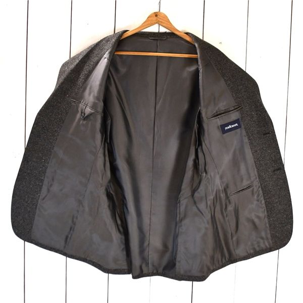 ニューヨーカー NEWYORKER 2つボタン シングル ジャケット L ダークグレー 袖口4つ釦 秋冬対応 11-17-3186 5TJ048 メンズビジネス 202510