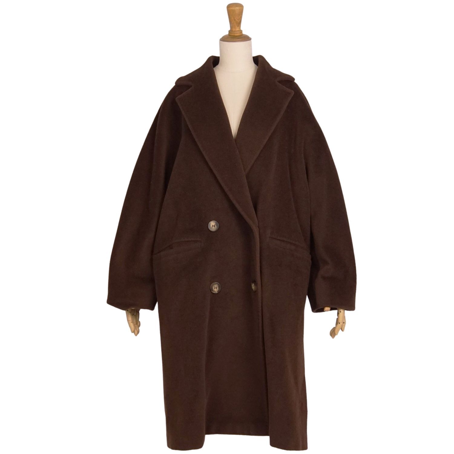 マックスマーラ Max Mara コート 白タグ ロングコート ダブルブレ