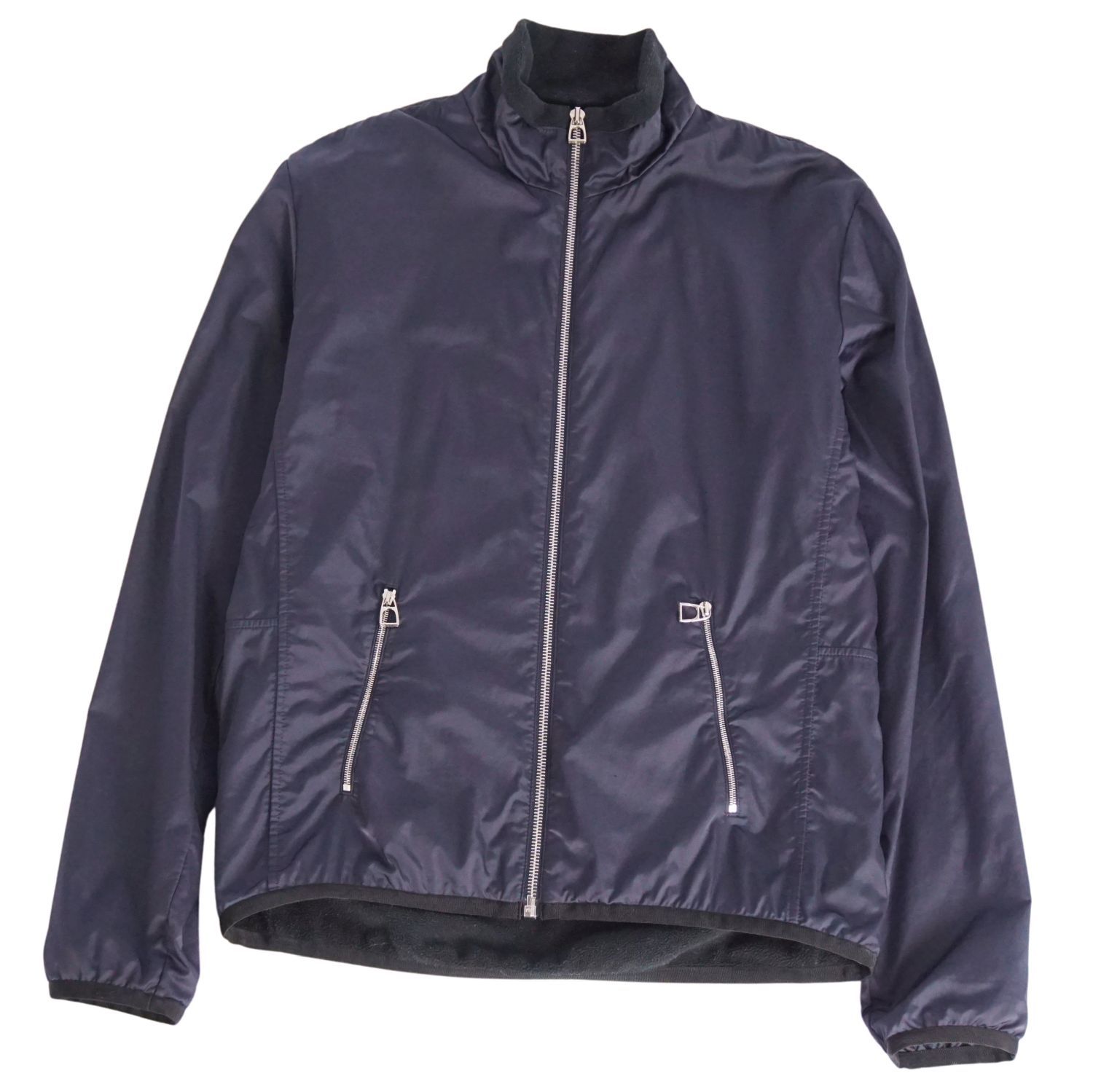 エルメス HERMES ジャケット ブルゾン フリース ジップアップ ナイ