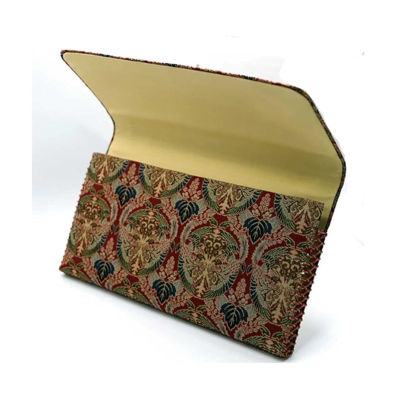 三ツ折 帛紗ばさみ 懐紙入桐に向鳳凰丸文錦 龍村裂 龍村美術織物 茶道具