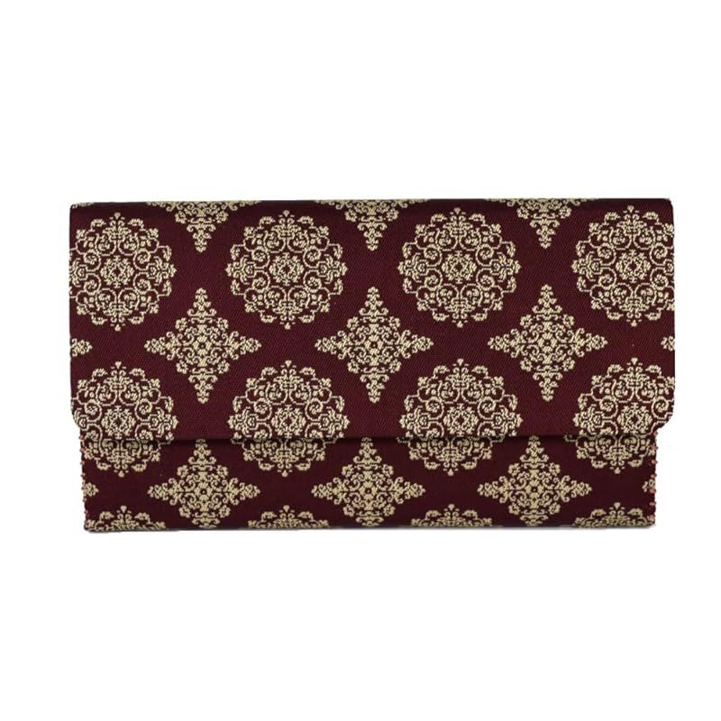 三ツ折 帛紗ばさみ 懐紙入 稜華文錦 ブラウン 龍村裂 龍村美術織物 茶道具