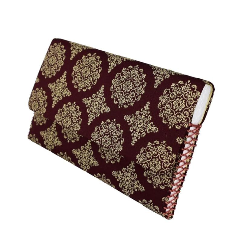 三ツ折 帛紗ばさみ 懐紙入 稜華文錦 ブラウン 龍村裂 龍村美術織物 茶道具