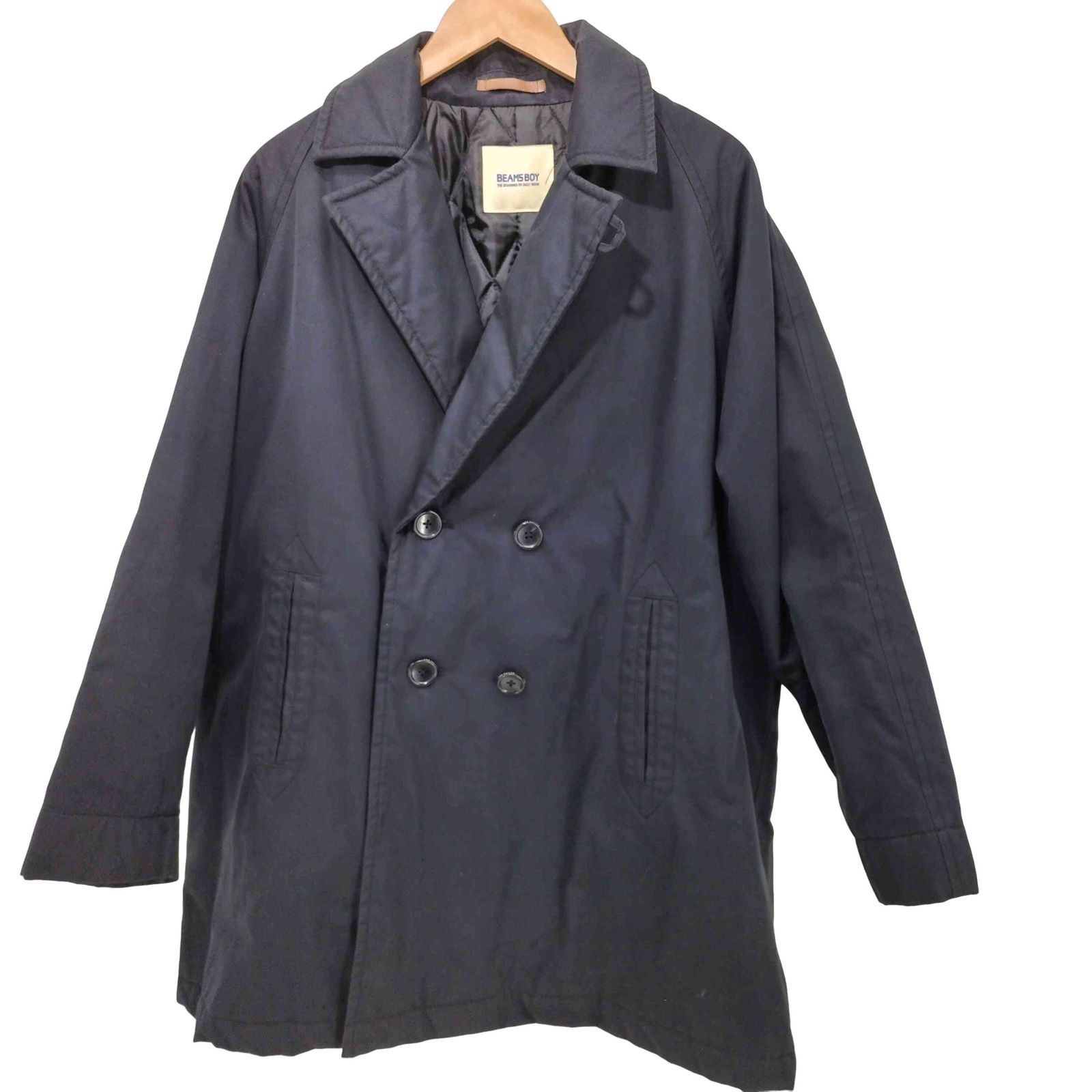 ビームスボーイ BEAMS BOY ギャバ中綿ダブルコート レディース 表記無