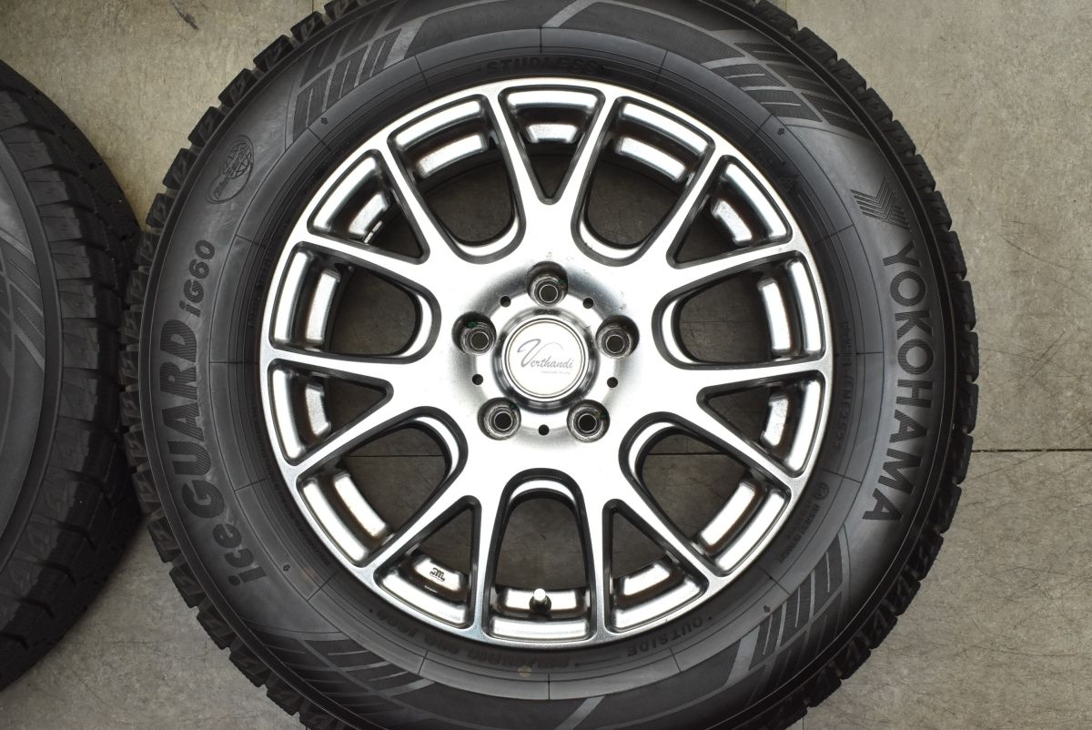  良好品 ヴェルザンディ 16 in 6 5 J 38 PCD 114 3 ヨコハマ アイスガード iG 60 215 65 R アルファード ヴェルファイア カローラクロス 16インチ タイヤ ホイールセット