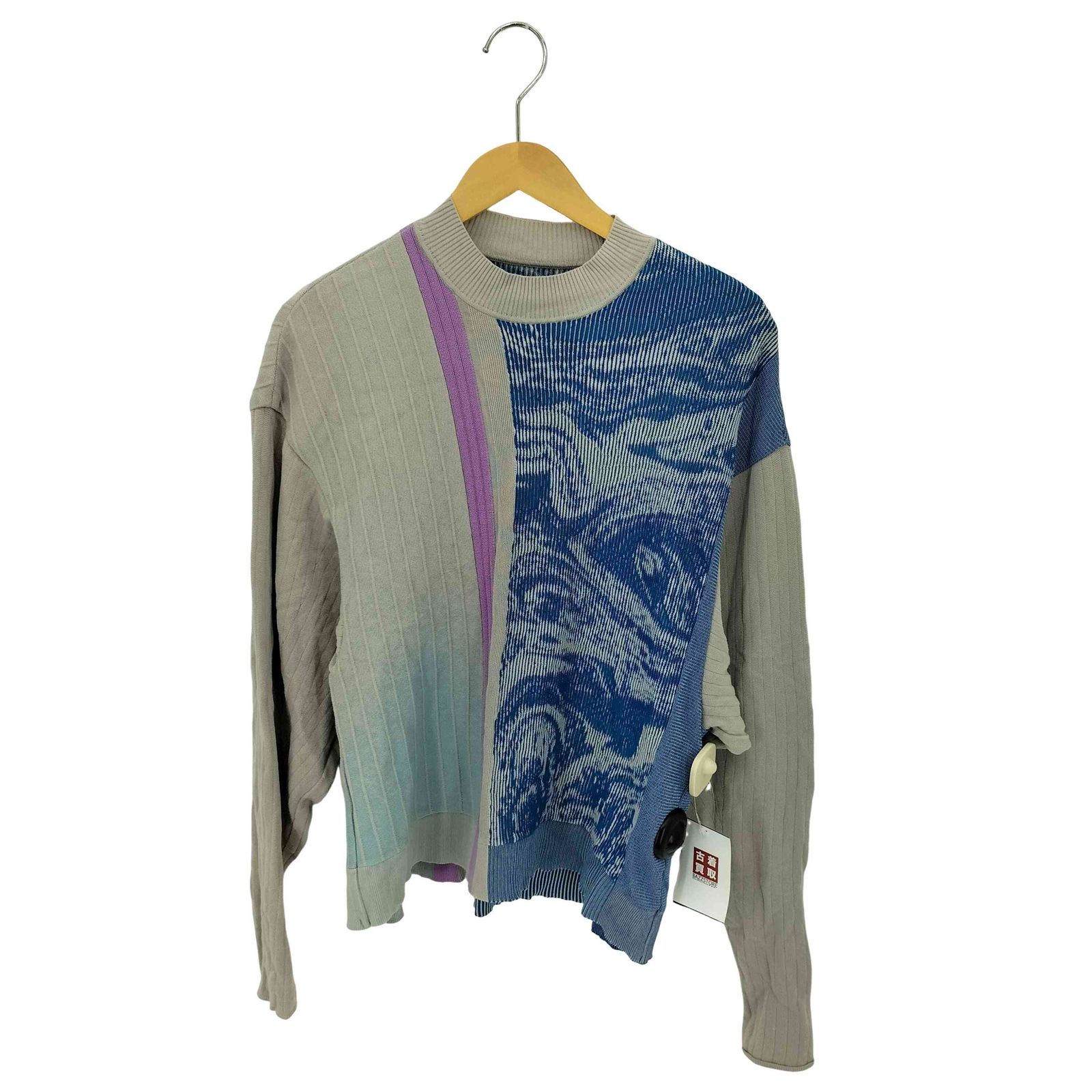 マメクロゴウチ Mame Kurogouchi Marble Jacquard Knitted Pullover マーブル ジャガード ニット レディース JPN 1