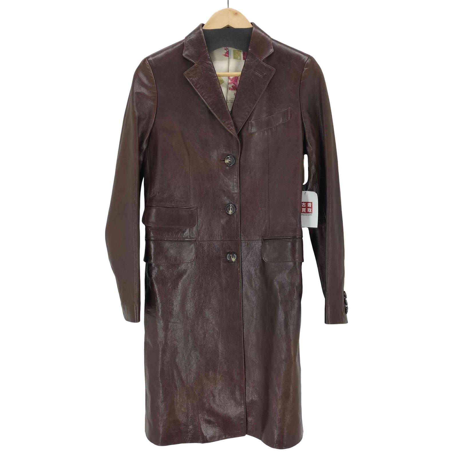 ユーズドフルギ 古着 REVISITATION レザーチェスターコート レディース 2