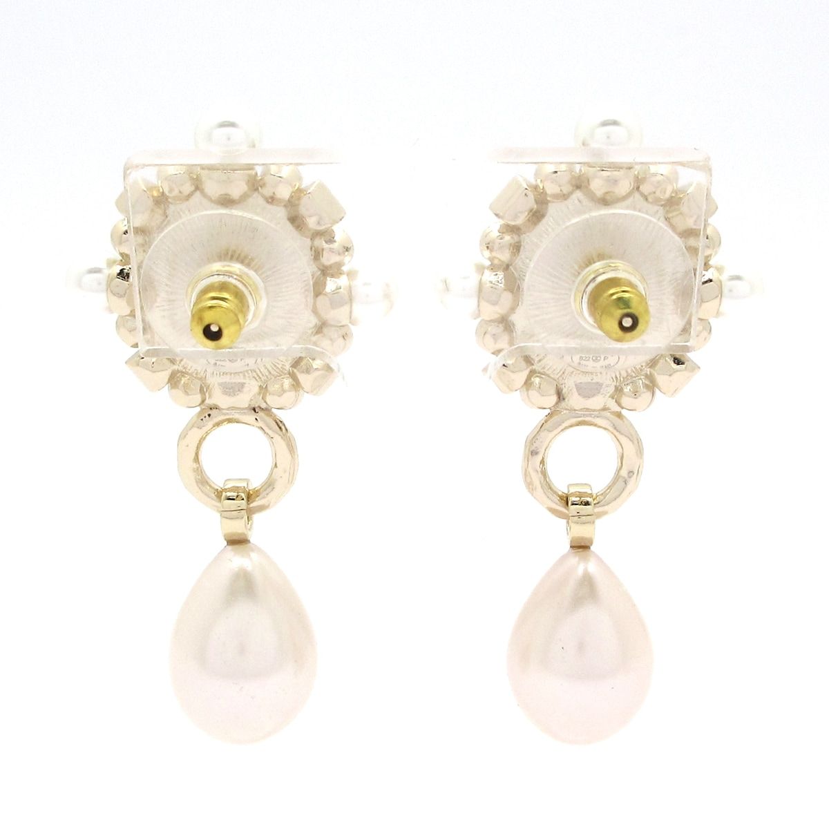 CHANEL シャネル ピアス ココマーク 黒×ゴールド×白 WWW_SHINETEETH_COM