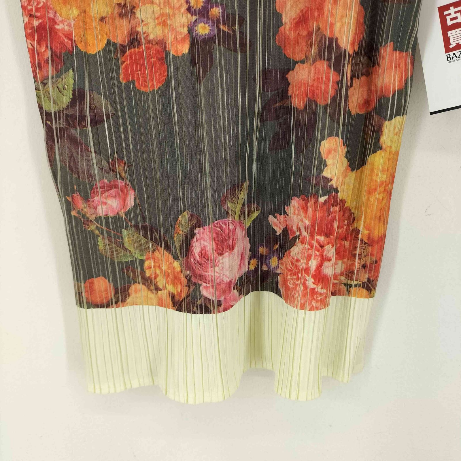  プリーツプリーズイッセイミヤケ PLEATS PLEASE ISSEY MIYAKE 90 S 花柄 プリーツ ハイネック カットソー レディース JPN 3 その他 トップス