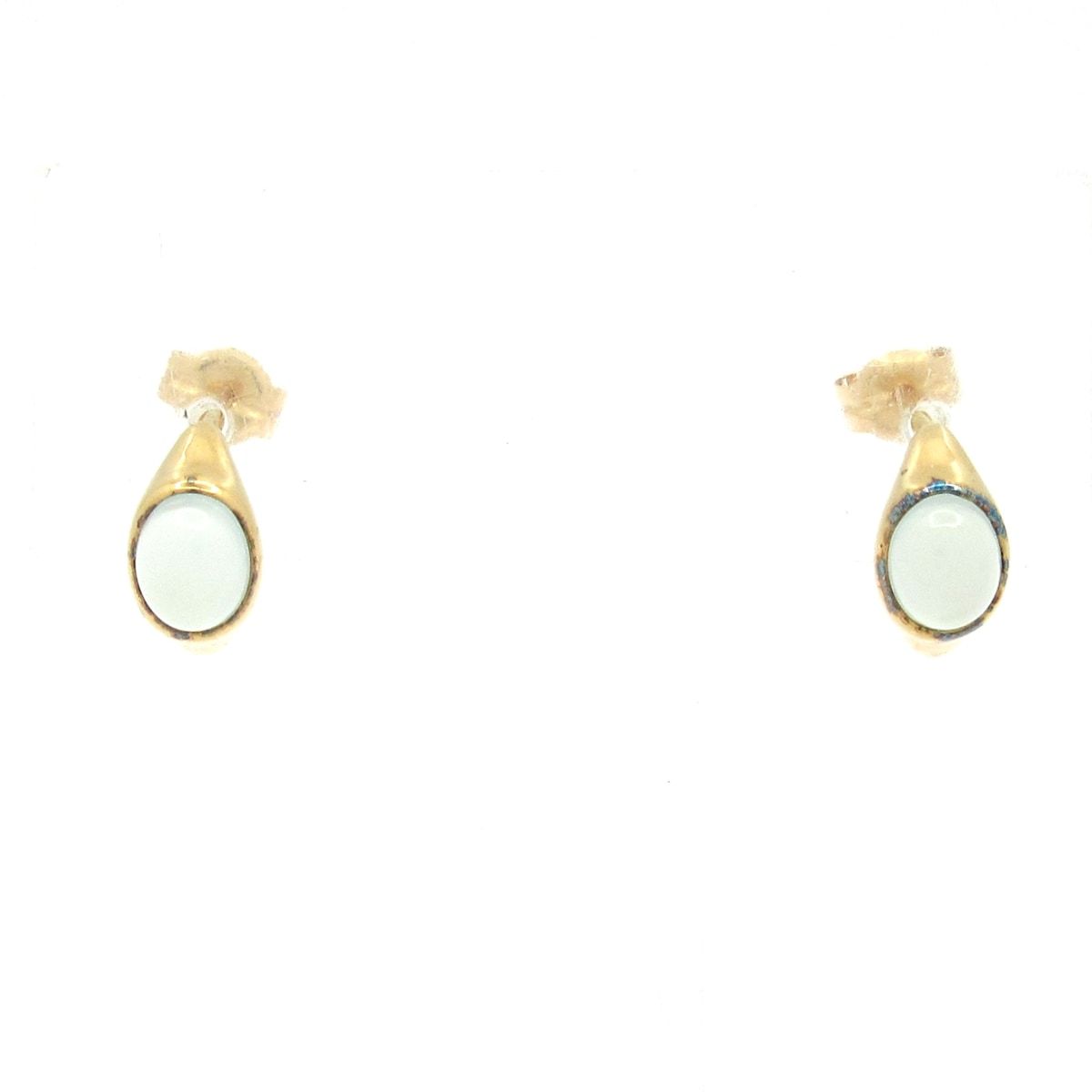 ete エテ ピアス - K18YG×ライトブルー 総重量 1.2g