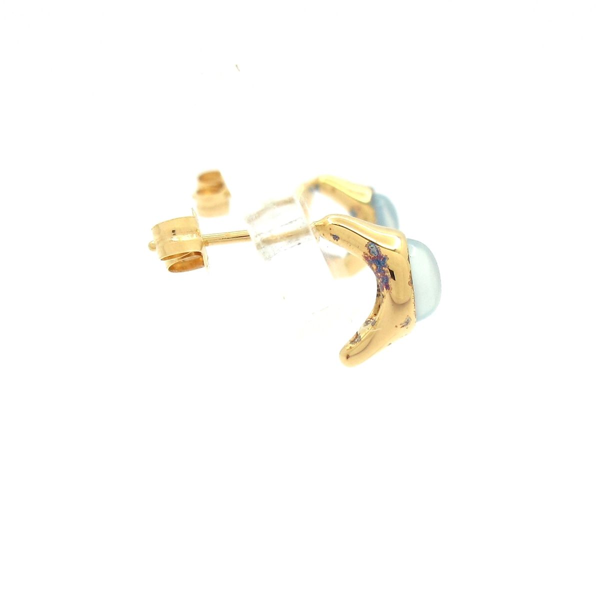 ete エテ ピアス - K18YG×ライトブルー 総重量 1.2g
