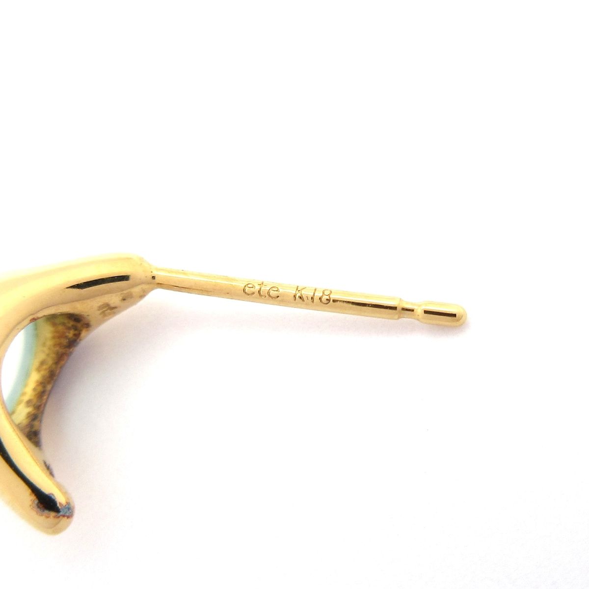 ete エテ ピアス - K18YG×ライトブルー 総重量 1.2g WWW_SHINETEETH_COM