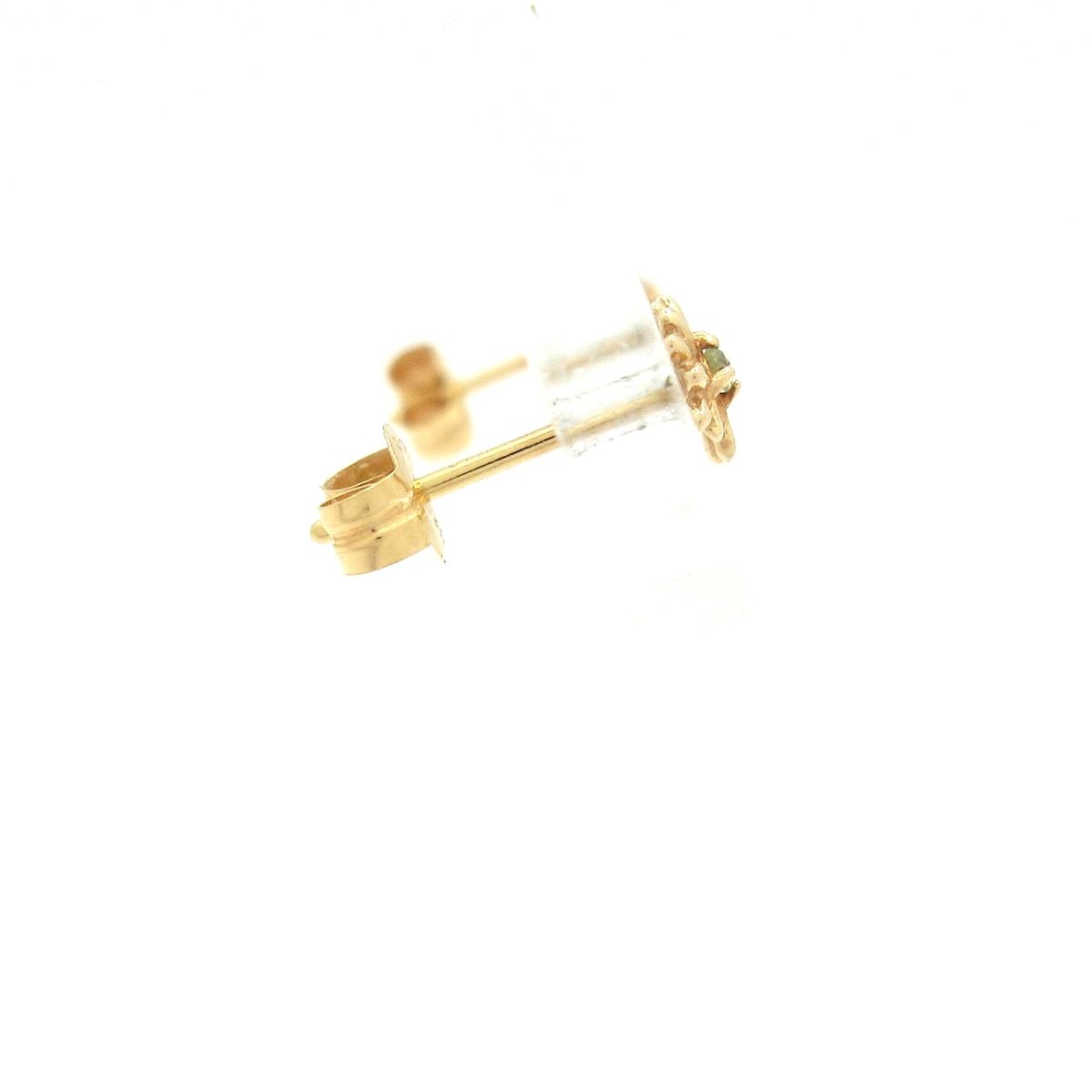 ete エテ ピアス - K18YG×ライトブルー 総重量 0.4g フラワー 花