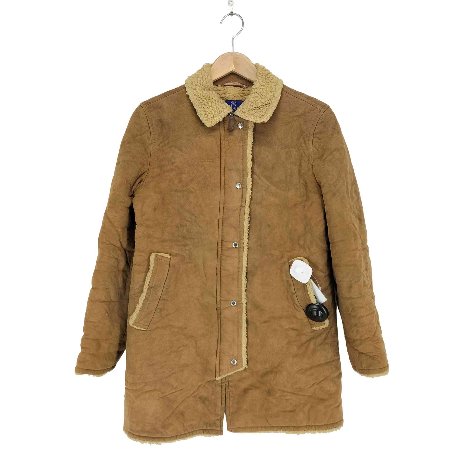 BURRBERY ムートンコート Burberry】4B ビンテージ ウール ムートン