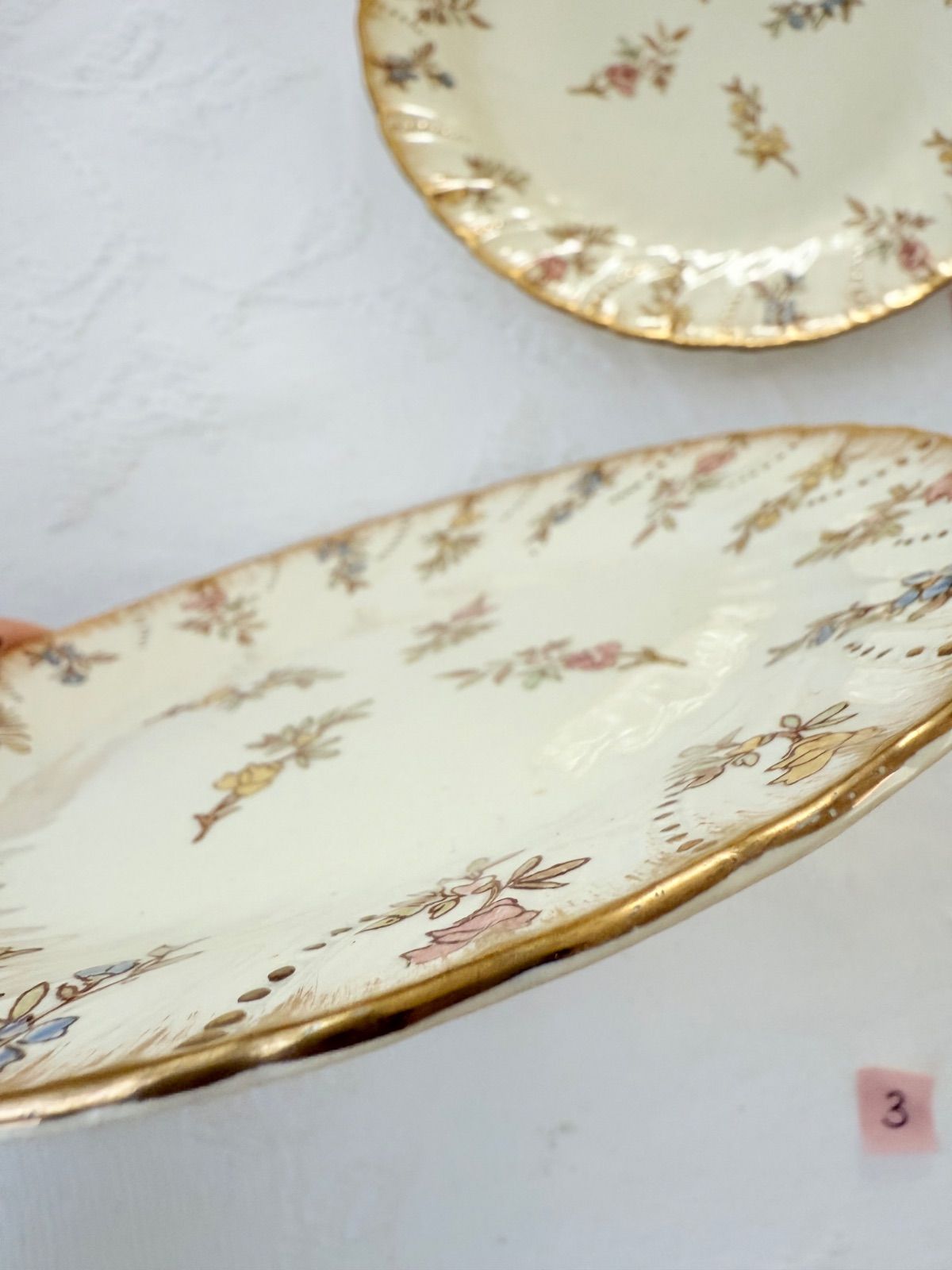 Sarregumines Louis XV サルグミンヌルイ15世プレート【A】 U&C Sarreguemines【Louis XV】ルイ15世ガトープレート18cm_A/サルグミンヌ