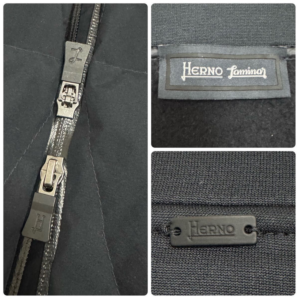 HERNO LAMINAR ヘルノ ラミナー スウェット ダウン ブルゾン 希少サイズ 52 黒 JP00004UL-50049 - メルカリ