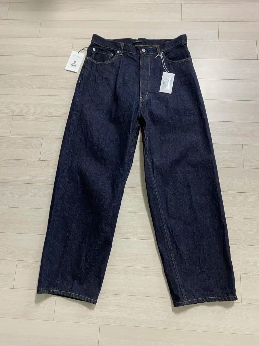メンズ YLEVE 13.5oz DENIM BAGGY FADE アイスブラック 3