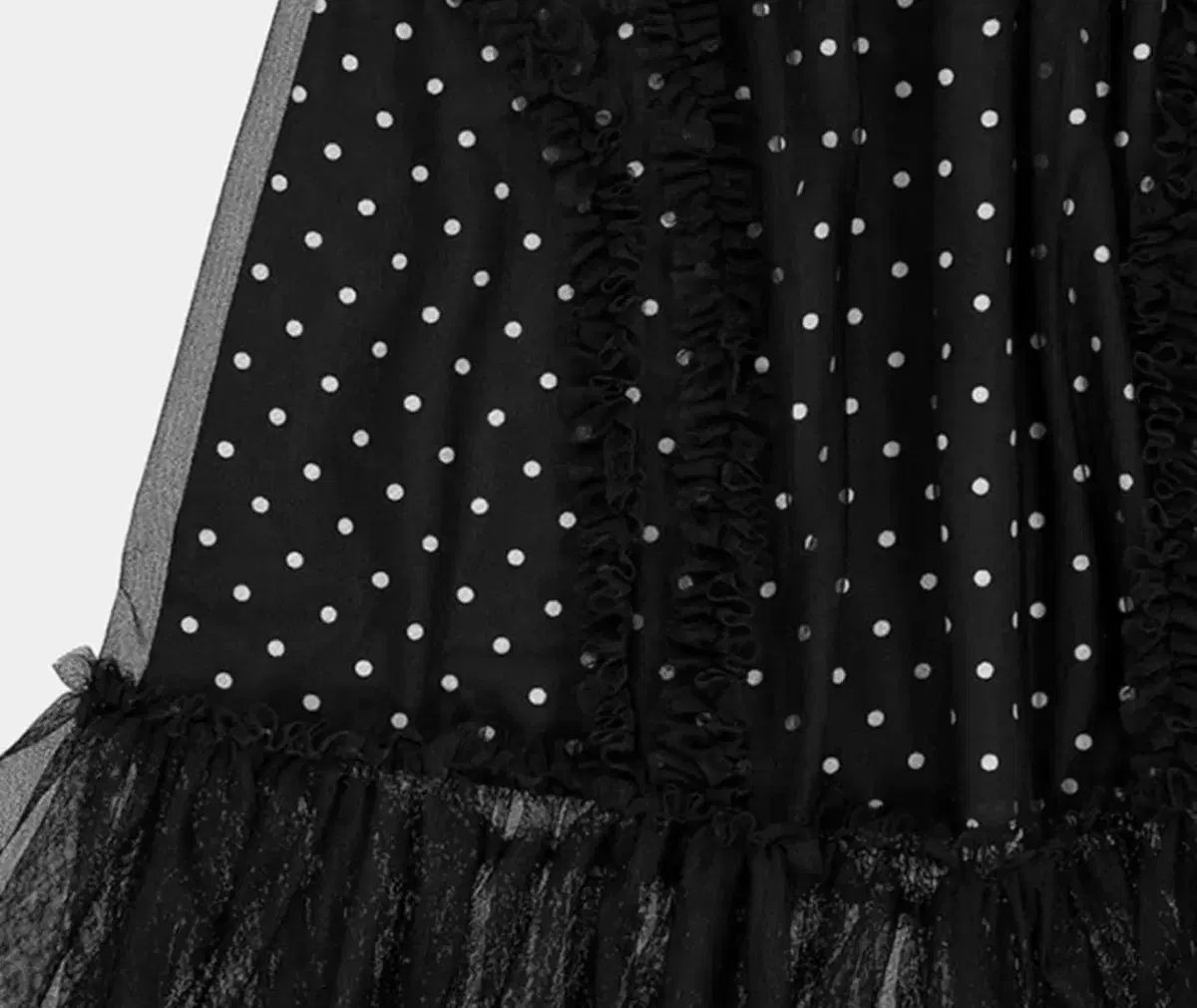 2回着用 Saenginstudios ISTJ VENDING MACHINE Ver. フリル ドット チュールスカート ブラック