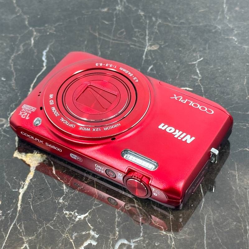 美品】Nikon COOLPIX S6800 レッド コンデジ デジカメ 1602万画素 光学