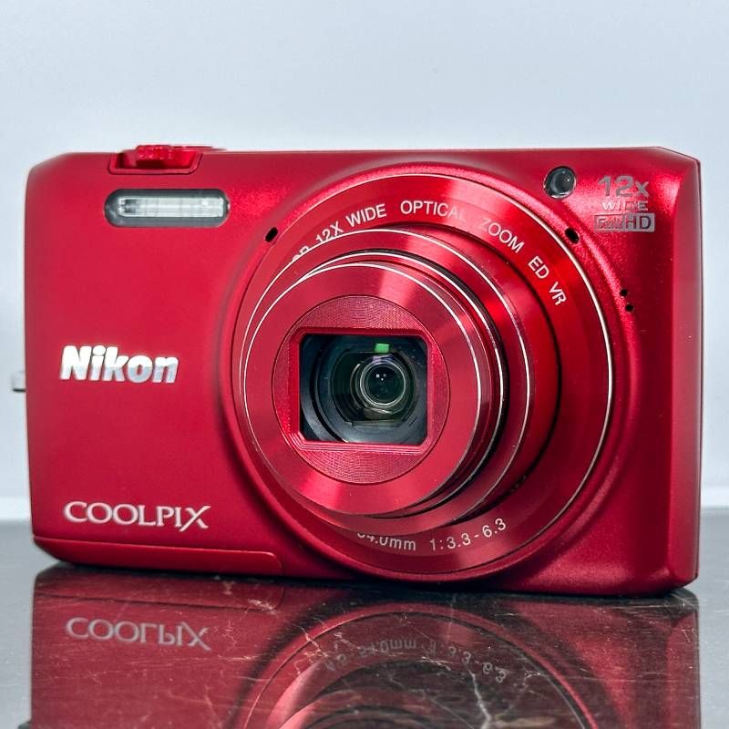 美品】Nikon COOLPIX S6800 レッド コンデジ デジカメ 1602万画素 光学