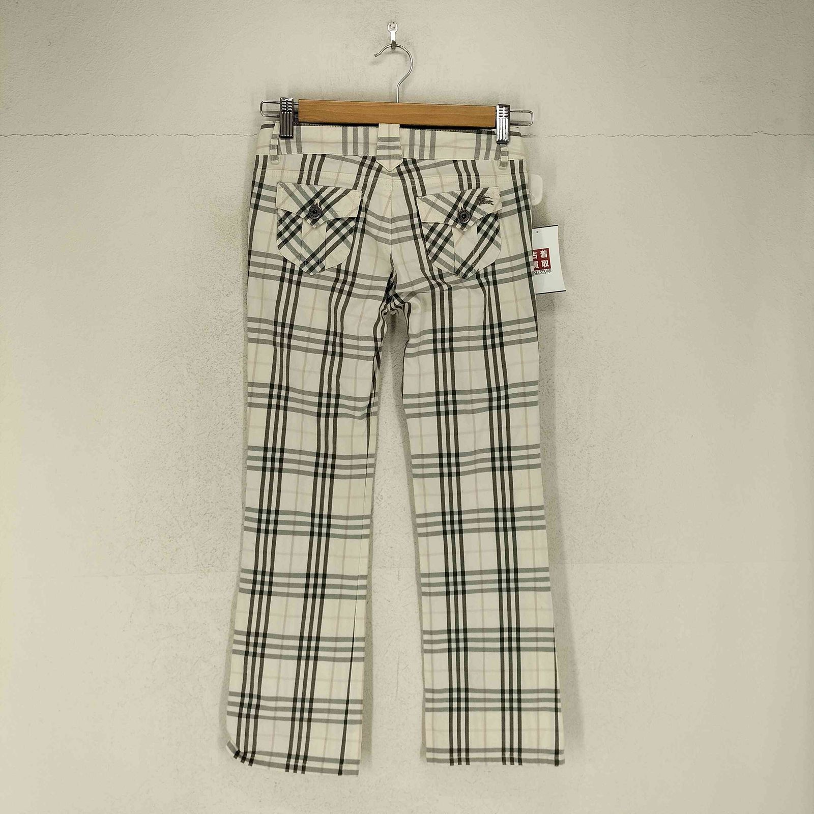 バーバリーブルーレーベル BURBERRY BLUE LABEL ノバチェック柄スキニーパンツ レディース 34