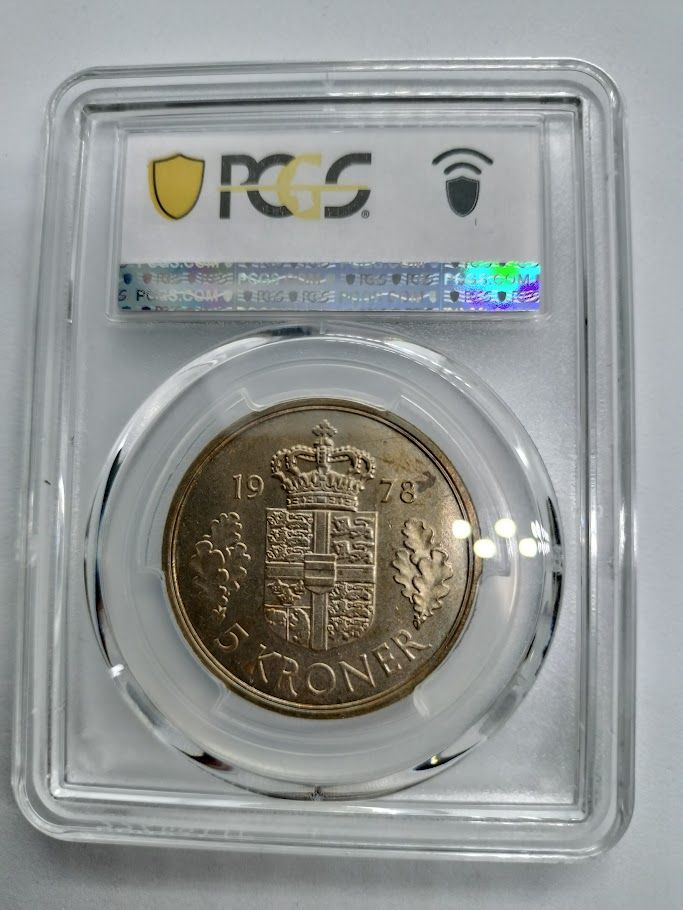 PCGS MS64 1978-S B デンマーク 5 Kr