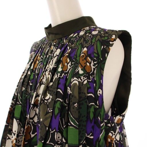  サカイ sacai 23 SS シャツ ブラウス プルオーバー ノースリーブ スタンド 花柄 2 マルチ BB 半袖 シャツ ブラウス