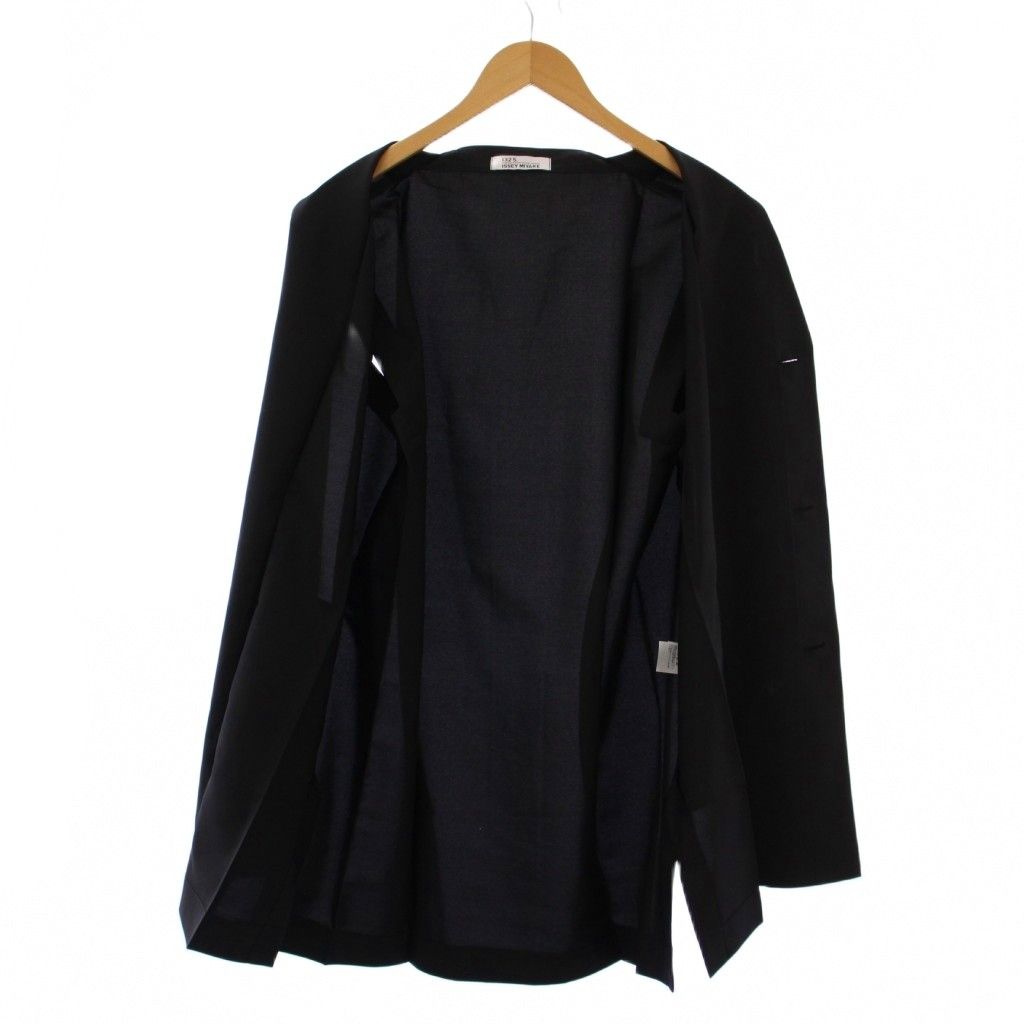  イッセイミヤケ ISSEY MIYAKE 132 5. FLAT 1 25 AW ベスト ジャケット ロング 3 黒 BM ベスト トップス