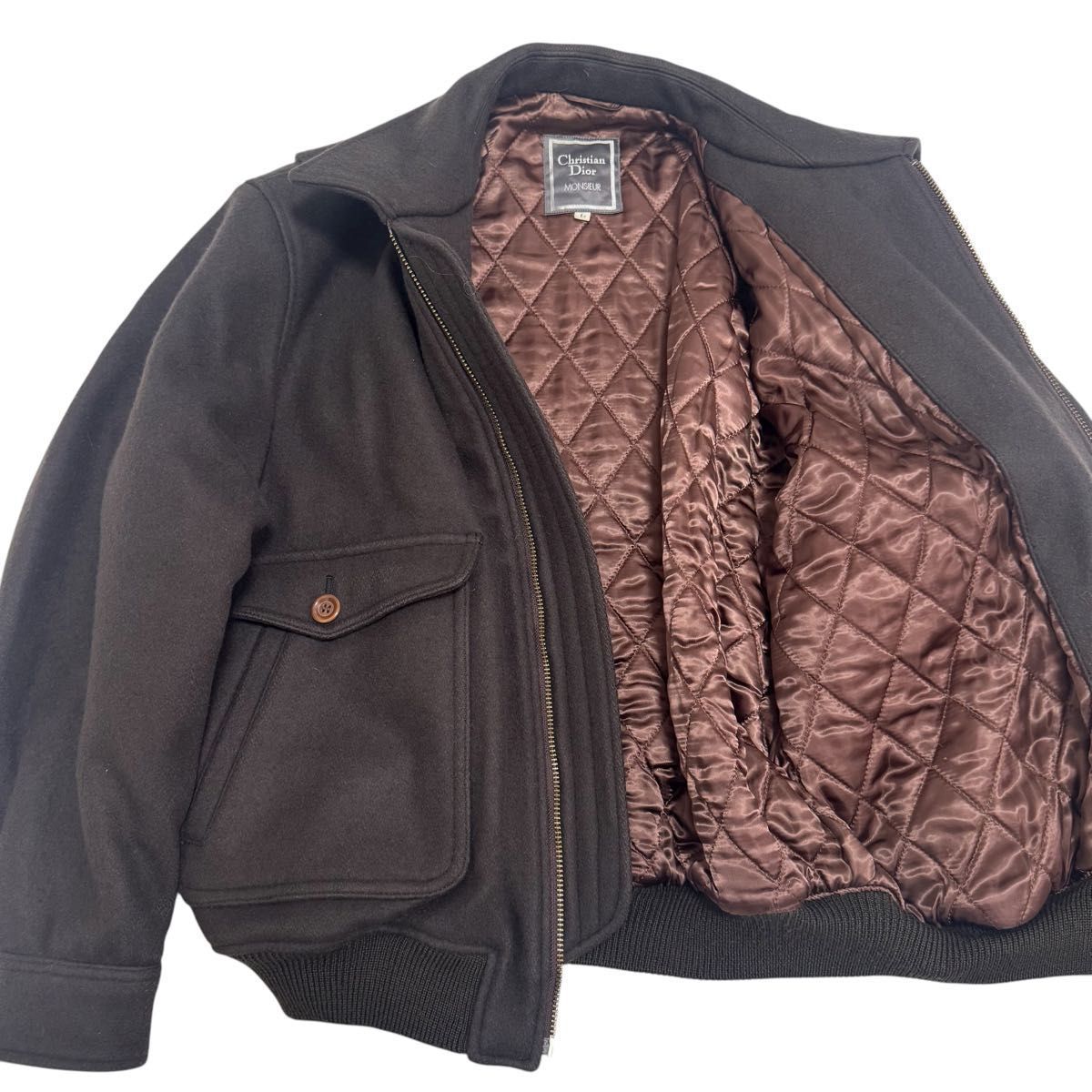 希少　Christian Dior ブラウン　ブルゾン　 ジャケット ✨90's y2k 美品✨Christian Dior MONSIEUR ウール フライト