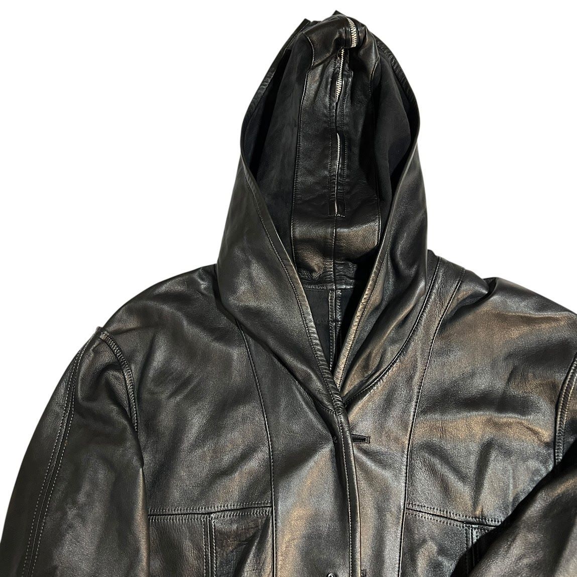 Z1577KIOFIX レザー ジャケット コート アウター ブラック ラム メンズ