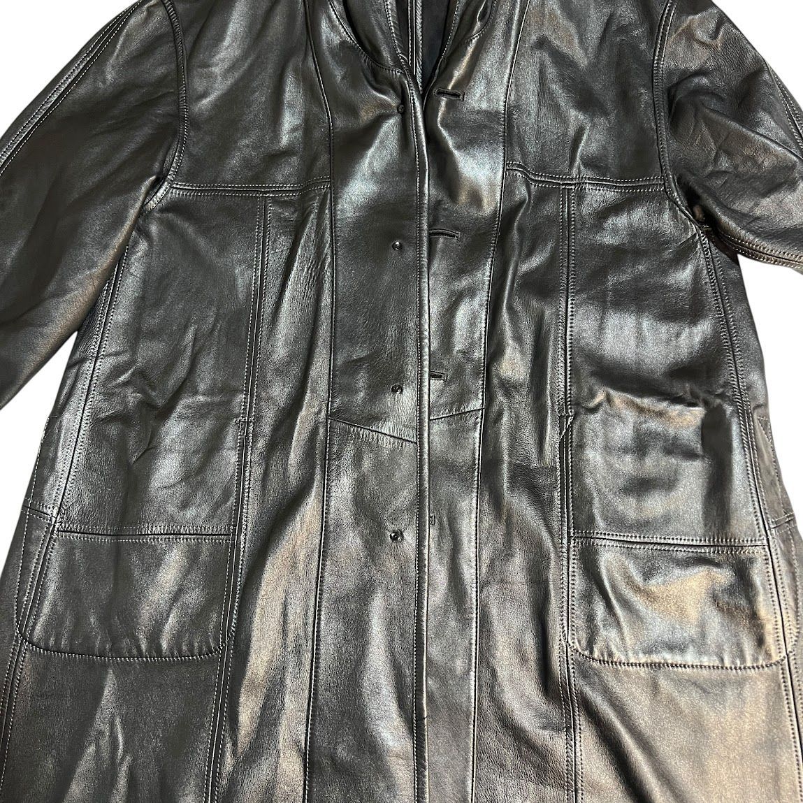 Z1577KIOFIX レザー ジャケット コート アウター ブラック ラム メンズ