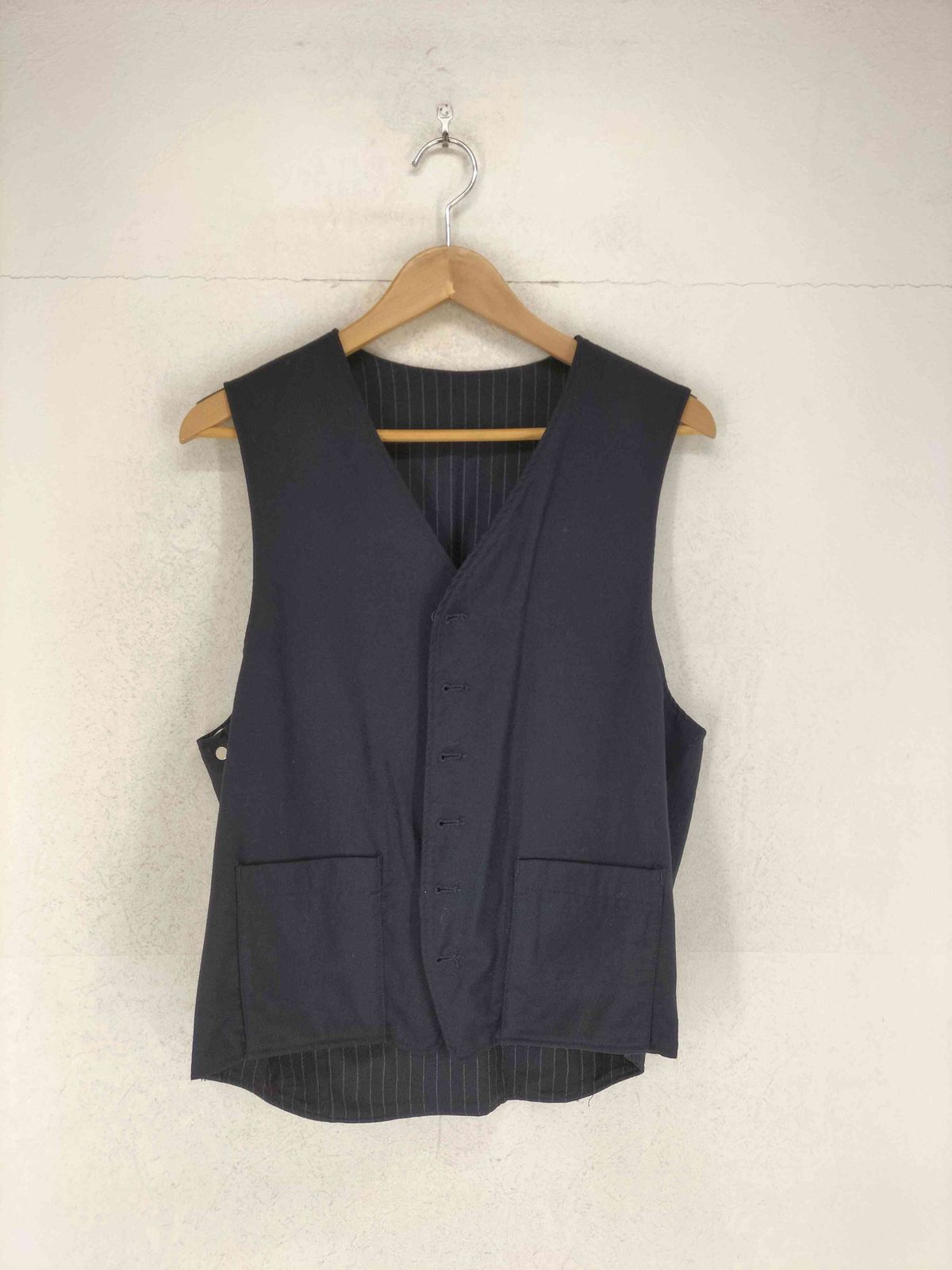 Garments リバーシブルストライプベスト