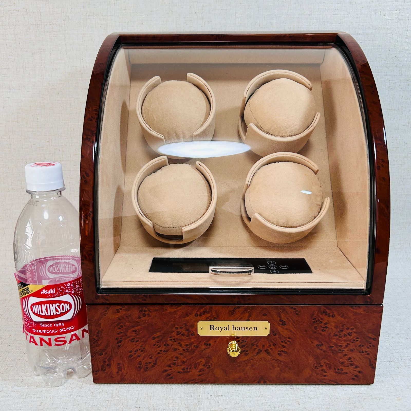 ジャンク ロイヤルハウゼン 大型 4連 ワインディングマシーン SD90324 自動巻き上げ機 3本収納 通電不可