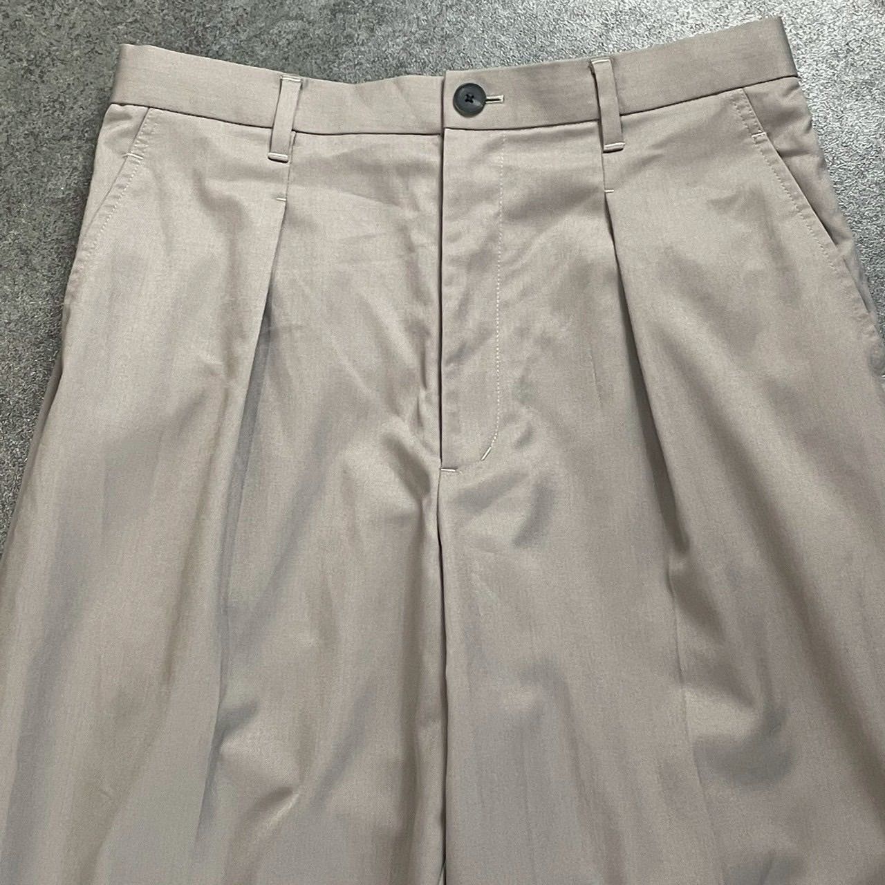 MAISON SPECIAL Wool Mix Smooth Prime One-Tuck Wide Pants メゾン