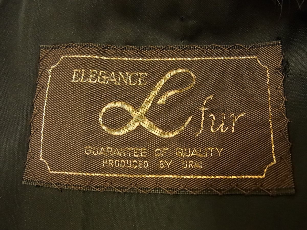 美品◇ELEGANCE L fur ブラックミンク 毛皮コート 高級 毛艶 毛並み